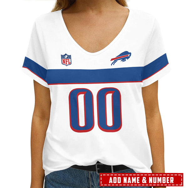 Buffalo Bills 1 (33) Personalized V-neck Women T-shirt