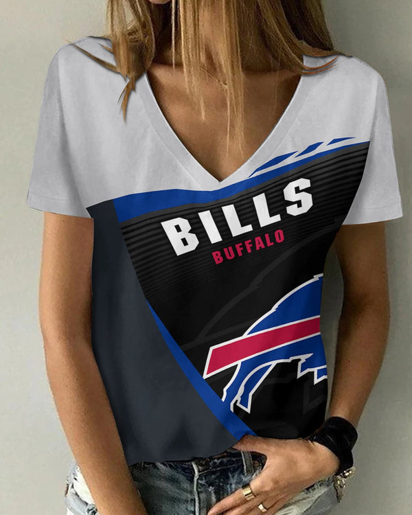 Buffalo Bills 1 (34) Personalized V-neck Women T-shirt