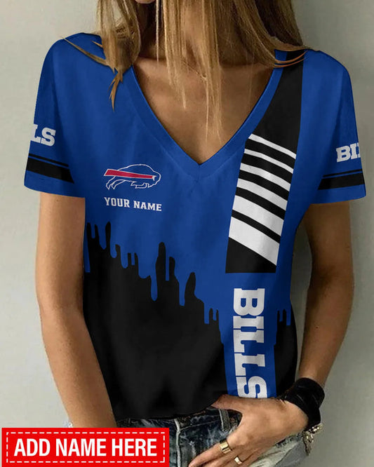 Buffalo Bills 1 (38) Personalized V-neck Women T-shirt