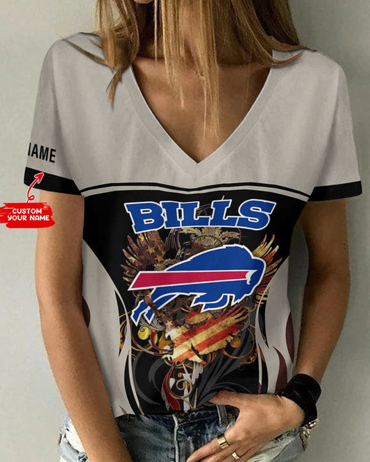 Buffalo Bills 1 (39) Personalized V-neck Women T-shirt