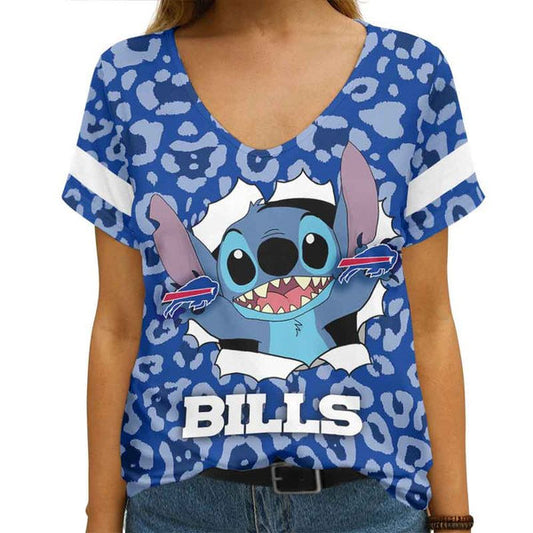 Buffalo Bills 1 (50) Personalized V-neck Women T-shirt