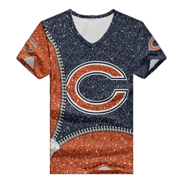 Chicago Bears 1 (23) Personalized V-neck Women T-shirt