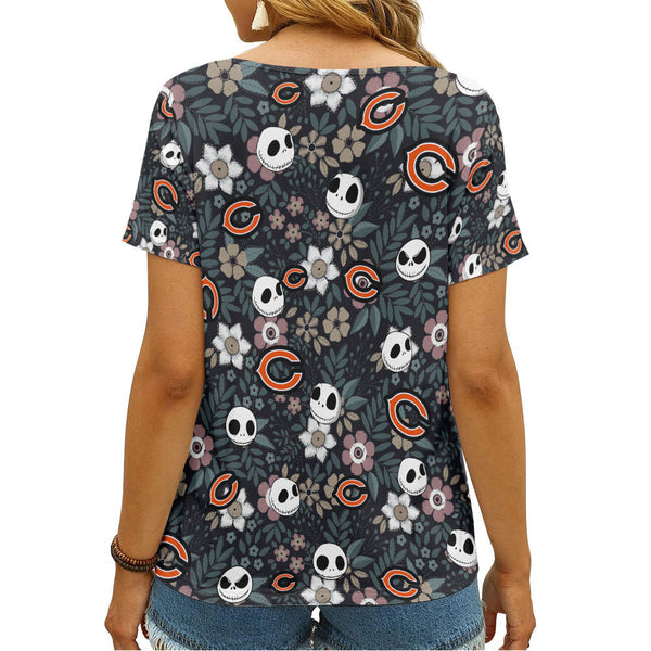 Chicago Bears 1 (31) Personalized V-neck Women T-shirt