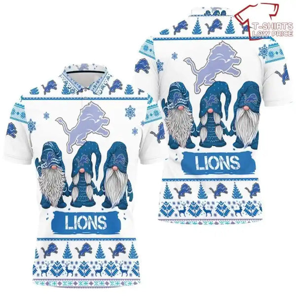 Detroit Lions Personalized Adult Polo Shirt 014