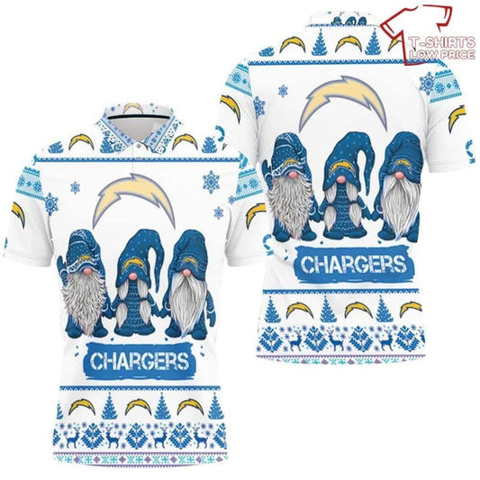 Los Angeles Chargers Personalized Adult Polo Shirt 014