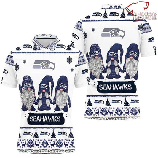 Seattle Seahawks Personalized Adult Polo Shirt 014