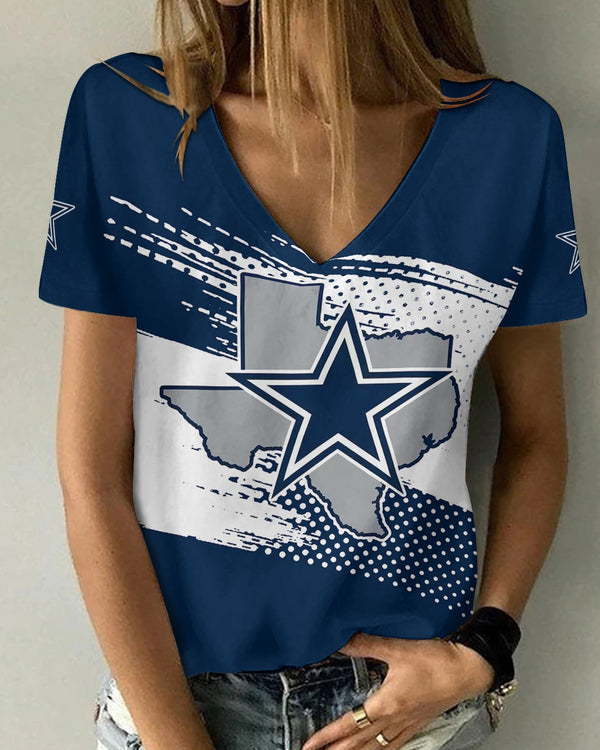 Dallas Cowboys 1 (119) Personalized V-neck Women T-shirt