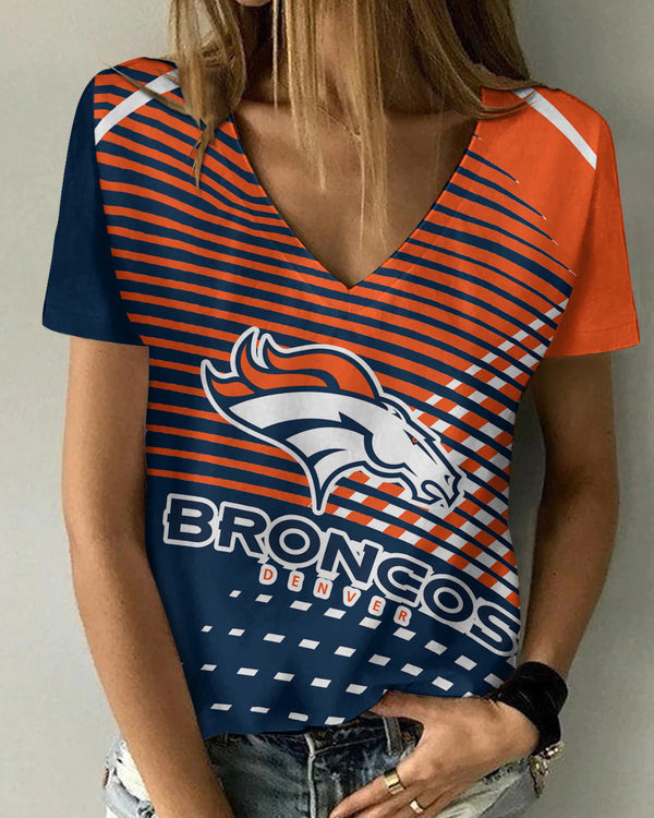 Denver Broncos 1 (23) Personalized V-neck Women T-shirt