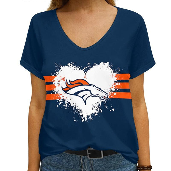 Denver Broncos 1 (31) Personalized V-neck Women T-shirt