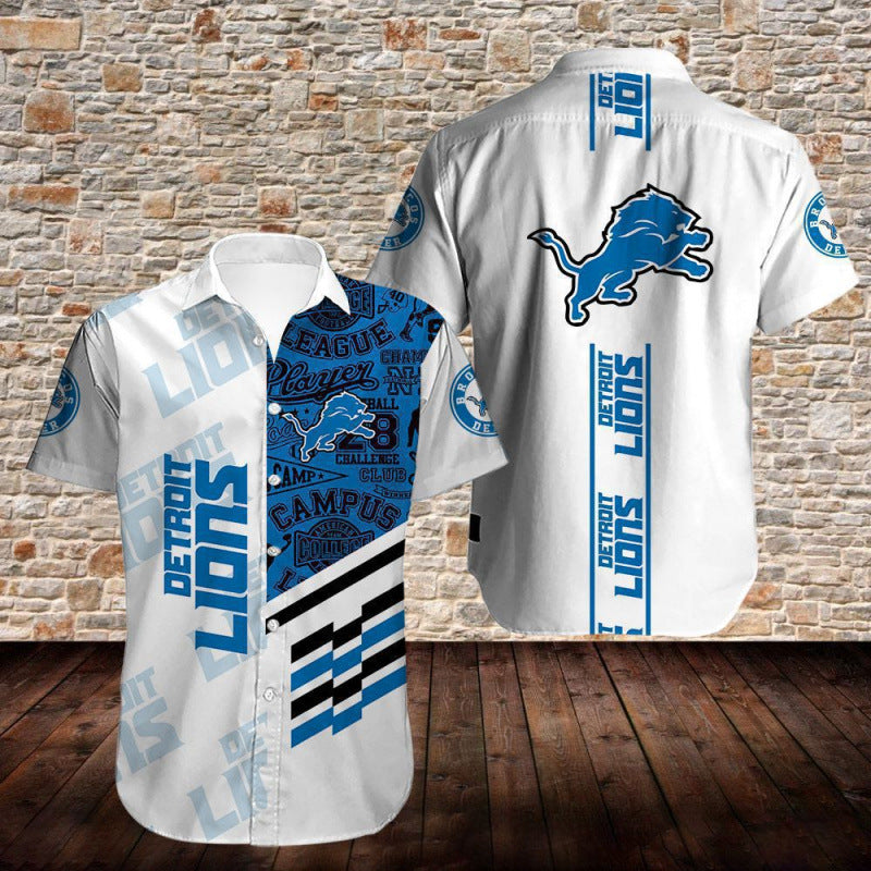 Detroit Lions Personalized Button Shirt and T-shirt 3
