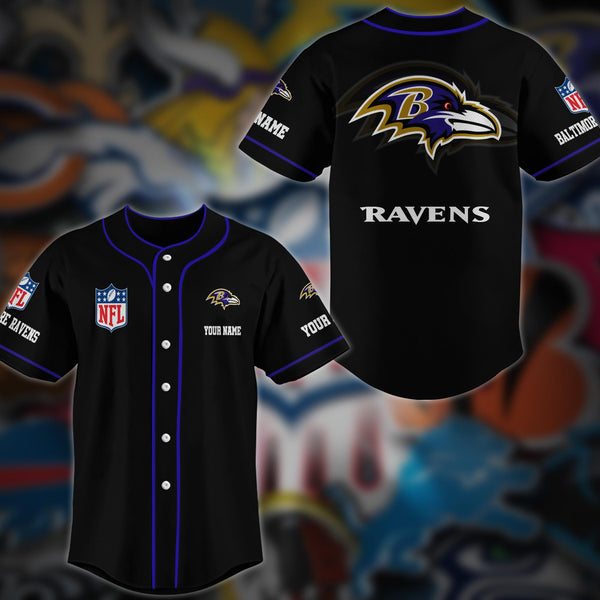 Baltimore Ravens Personalized Baseball Jersey 035