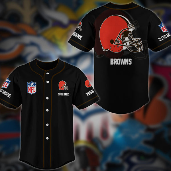 Cleveland Browns Personalized Baseball Jersey 028
