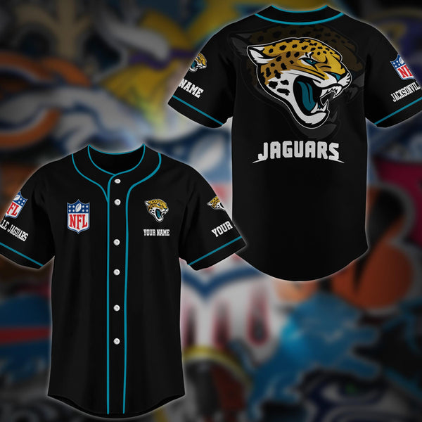 Jacksonville Jaguars Personalized Baseball Jersey 023