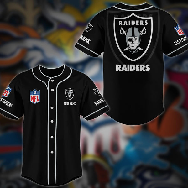 Las Vegas Raiders Personalized Baseball Jersey 013