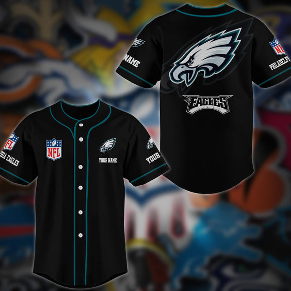 Philadelphia Eagles Personalized Baseball Jersey 025
