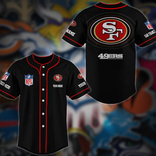 San Francisco 49ers Personalized Baseball Jersey 031