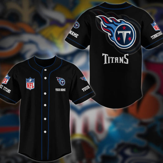 Tennessee Titans Personalized Baseball Jersey 004