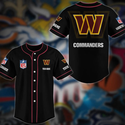 Washington Commanders Personalized Baseball Jersey 003