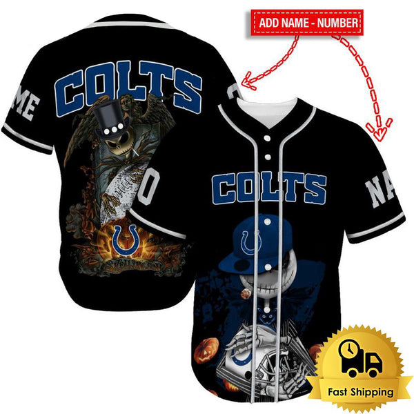 Indianapolis Colts Personalized Baseball Jersey 003