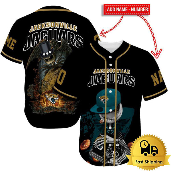Jacksonville Jaguars Personalized Baseball Jersey 021