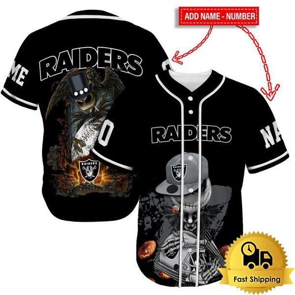 Las Vegas Raiders Personalized Baseball Jersey 034