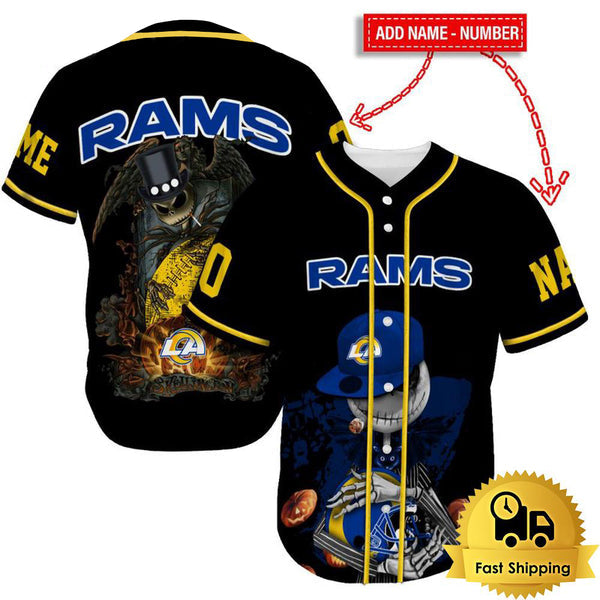 Los Angeles Rams Personalized Baseball Jersey 006