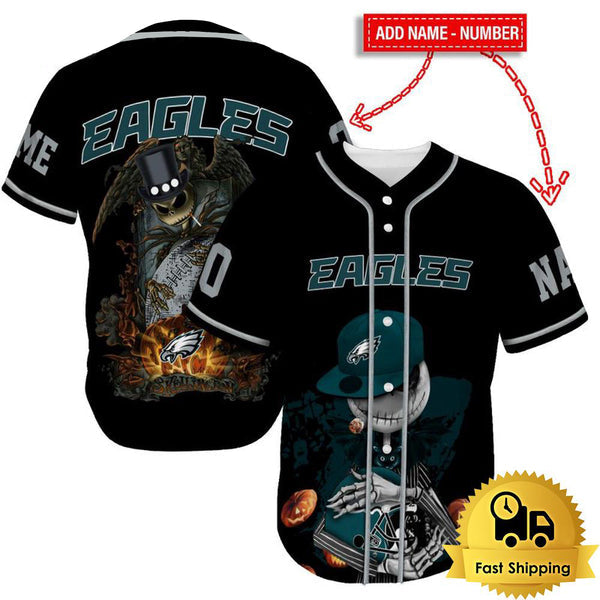 Philadelphia Eagles Personalized Baseball Jersey 037