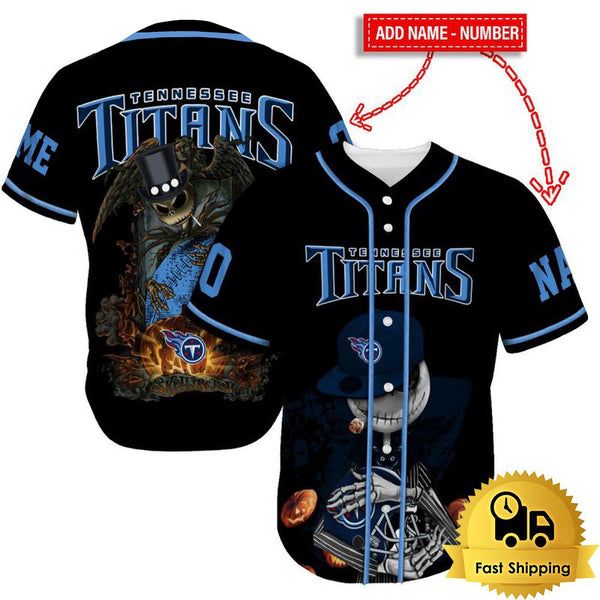 Tennessee Titans Personalized Baseball Jersey 003