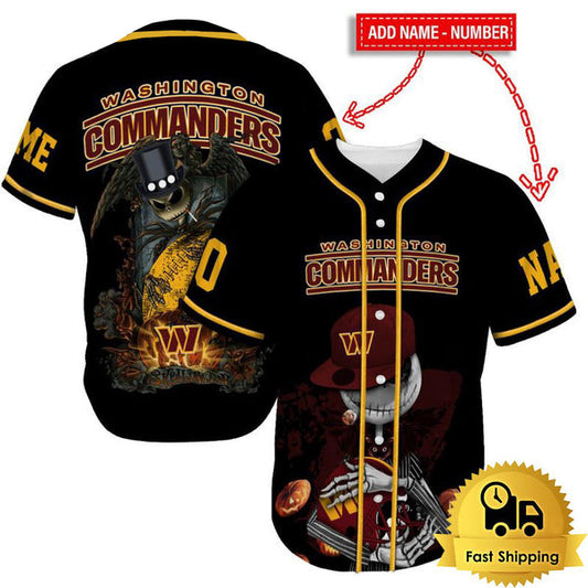 Washington Commanders Personalized Baseball Jersey 014
