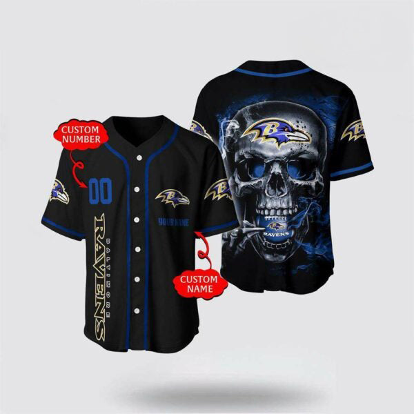 Baltimore Ravens Personalized Baseball Jersey 037