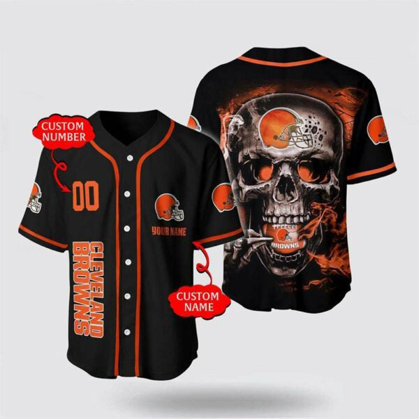 Cleveland Browns Personalized Baseball Jersey 026