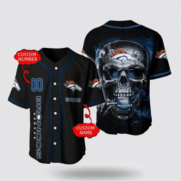 Denver Broncos Personalized Baseball Jersey 029