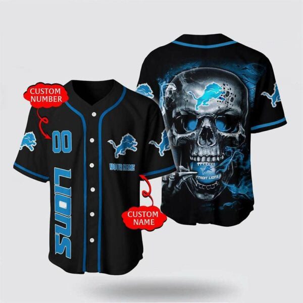Detroit Lions Personalized Baseball Jersey 047