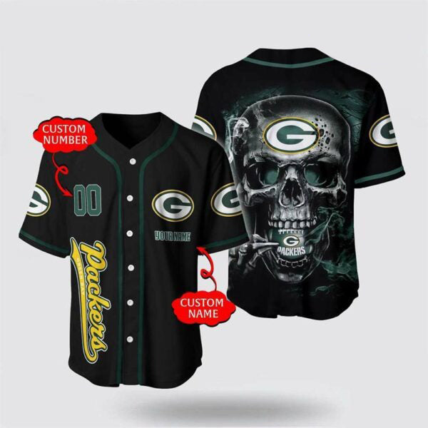 Green Bay Packers Personalized Baseball Jersey 038