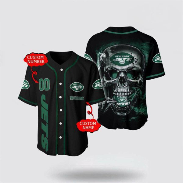 New York Jets Personalized Baseball Jersey 011