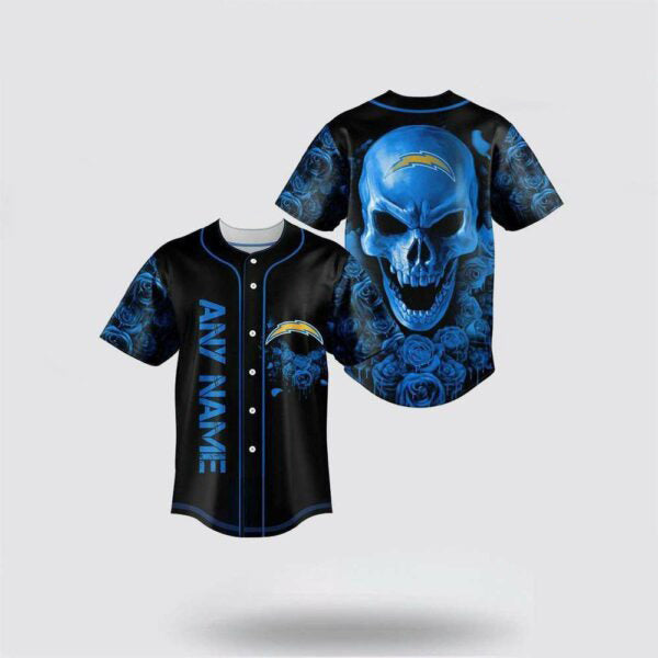 Los Angeles Chargers Personalized Baseball Jersey 004
