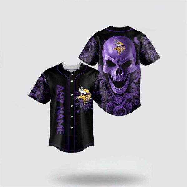 Minnesota Vikings Personalized Baseball Jersey 011