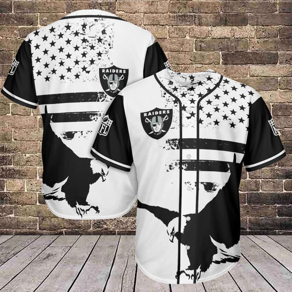 Las Vegas Raiders Personalized Baseball Jersey 015