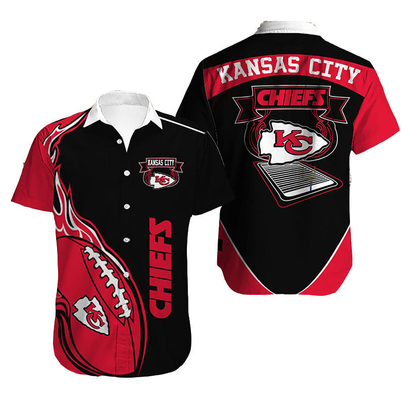 Kansas City Chiefs Personalized Button Shirt and T-shirt 5