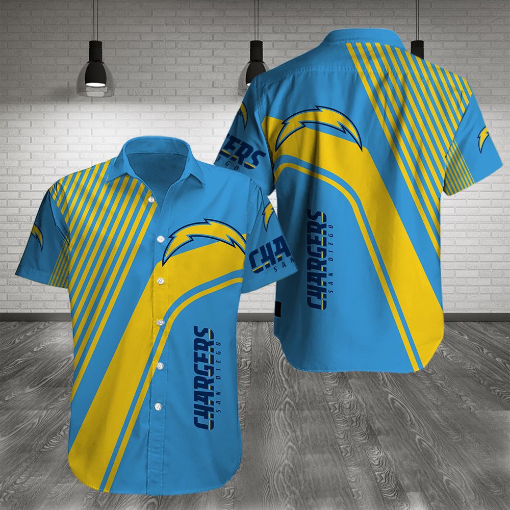 Los Angeles Chargers Personalized Button Shirt and T-shirt 2