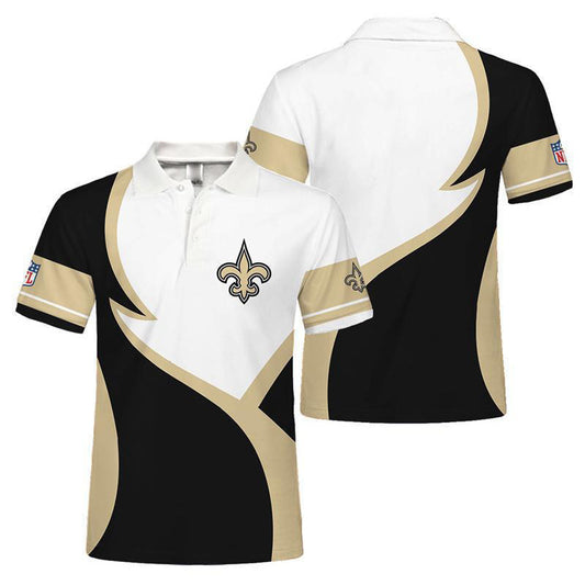 New Orleans Saints Personalized Adult Polo Shirt 013