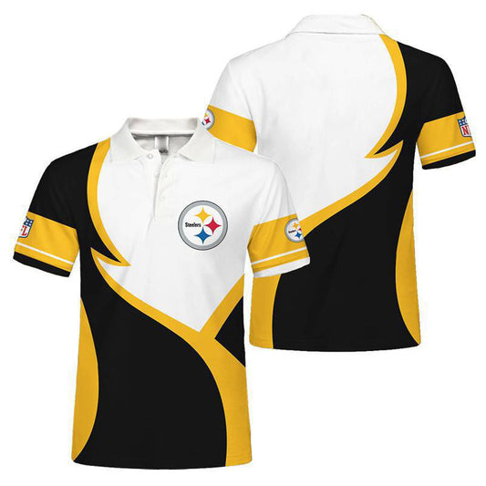 Pittsburgh Steelers Personalized Adult Polo Shirt 013