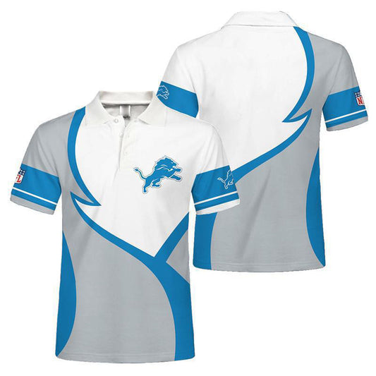 Detroit Lions Personalized Adult Polo Shirt 013