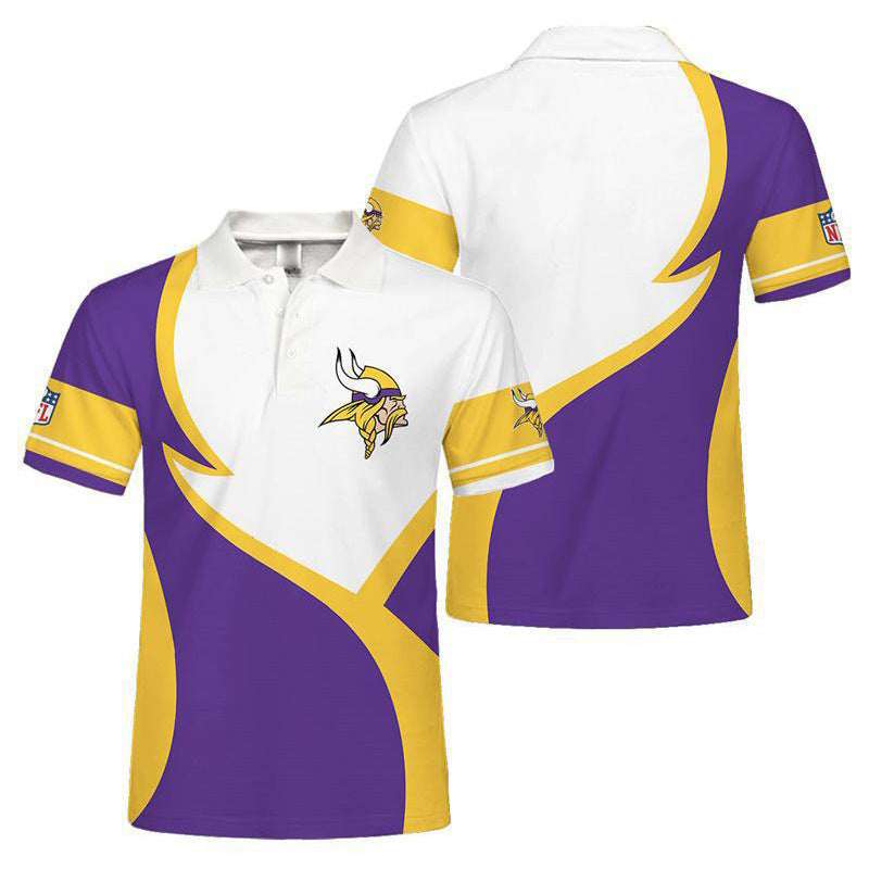 Minnesota Vikings Personalized Adult Polo Shirt 013