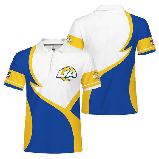 Los Angeles Rams Personalized Adult Polo Shirt 013