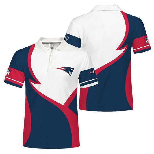 New England Patriots Personalized Adult Polo Shirt 013