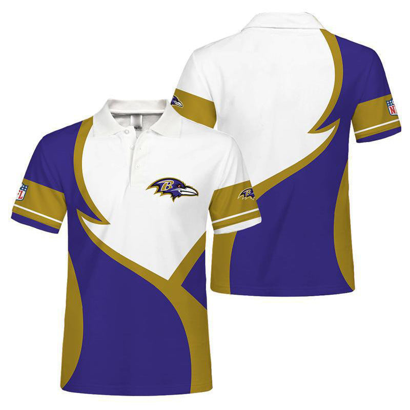 Baltimore Ravens Personalized Adult Polo Shirt 013