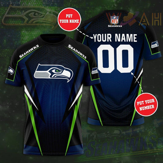 Seattle Seahawks Personalized 3D T-shirt A02