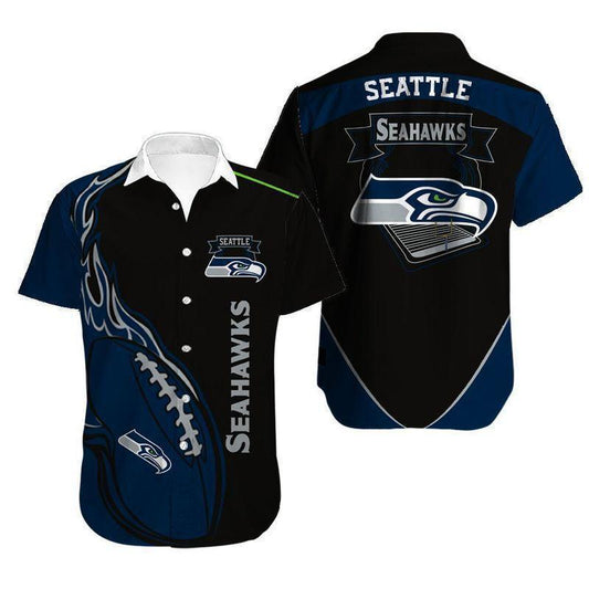 Seattle Seahawks Personalized Button Shirt and T-shirt 5