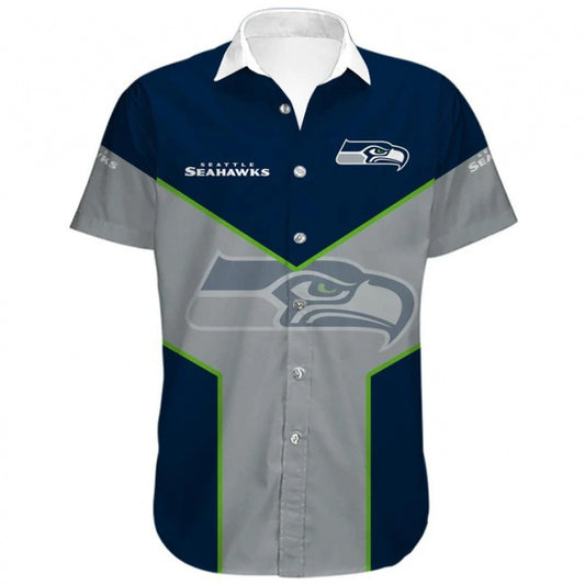 Seattle Seahawks Personalized Button Shirt and T-shirt 6